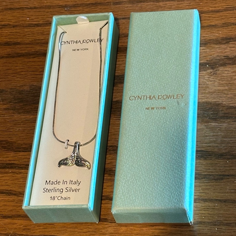 Cynthia Rowley Sterling Silver Whale Tail Charm Necklace